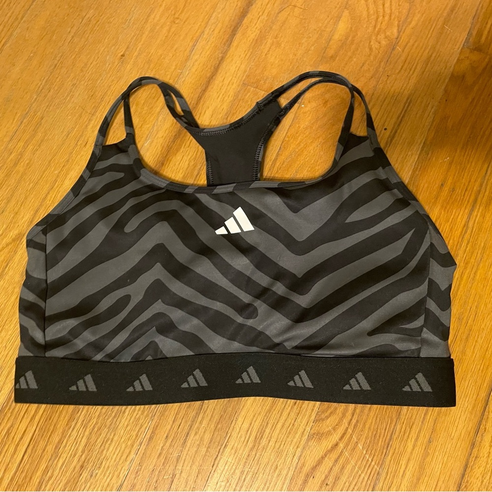 Adidas Techfit animal print sports bra